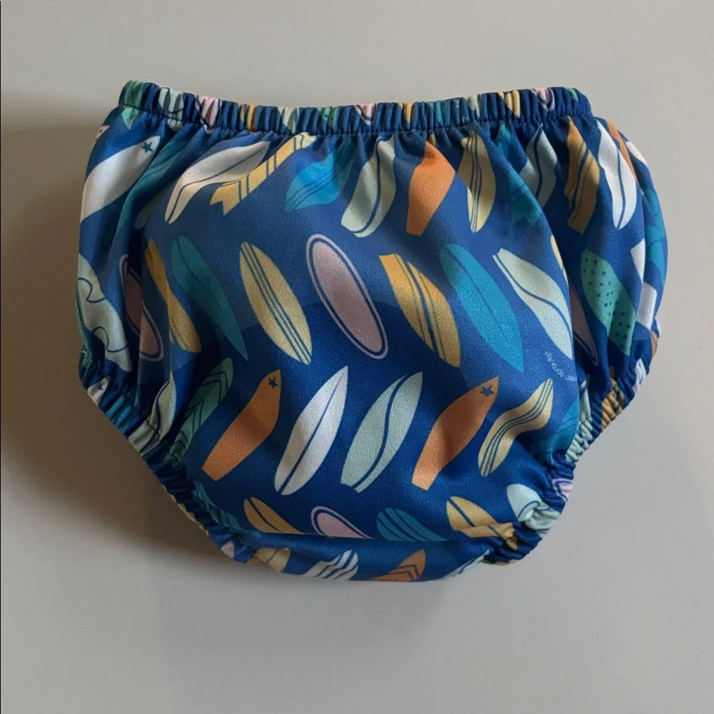 Green Sprouts Colorful Surfboard Patterned Reusable Kids Swim Diaper